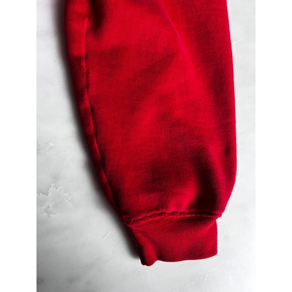 Talbots Vintage Fair Isle Mock Neck 3/4 Sleeve Sweater Red Cotton size medium - Picture 10 of 16
